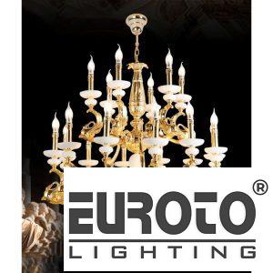 Đèn chùm đồng chao đá Ø950*H1100+500 - E14*18