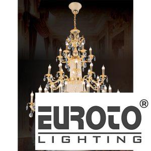 Đèn chùm đồng pha lê nến Ø1200*H1720+500 - E14*42+11