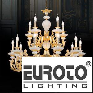 Đèn chùm đồng nến chao đá Ø980*H880+500 - E14*15