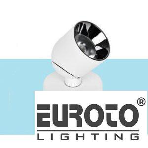Đèn rọi ray Euroto vỏ trắng xoay 180°