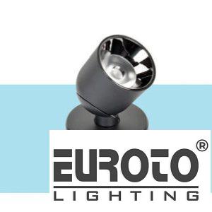 Đèn rọi ray Euroto xoay 180° vỏ đen