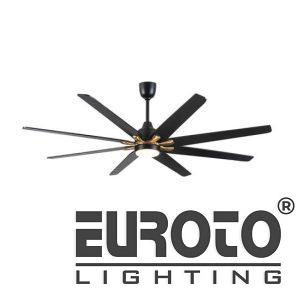 Quạt trần đèn 8 cánh gỗ Plywood Euroto MODEL-Q68