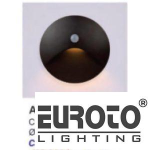 Đèn âm cầu thang tròn cao cấp COB 3W - IP65 - Ø86, khoét lỗ Ø60 - vỏ đen