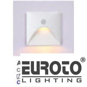 Đèn âm cầu thang vuông cao cấp COB 3W - IP65 - Ø86, khoét lỗ Ø60 - vỏ trắng