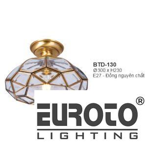 Đèn ốp trần đồng nguyên chất Ø300*H230 - E27