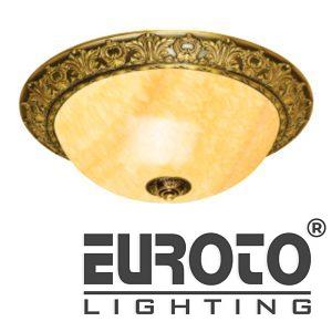 Đèn ốp trần đồng nguyên chất Ø300, LED 12W*2 - Ánh Sáng Vàng