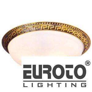 Đèn ốp trần đồng chao thủy tinh Ø365 - 18W*2 - LED 3 CĐ