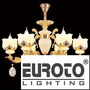 Đèn chùm nến hợp kim, Chao đá Ø650*H600, E14*6 LED