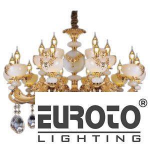 Đèn chùm phong thủy hợp Kim xi mạ, Đá bạch ngọc Ø1000 x H600