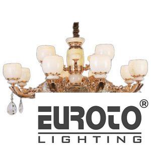 Đèn chùm phong thủy hợp Kim xi mạ, Đá bạch ngọc Ø1000*H500, E14*15 LED