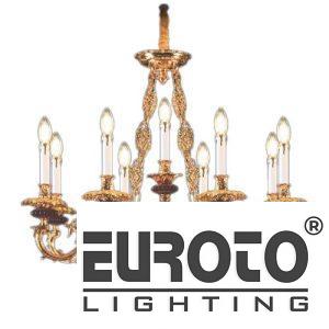 Đèn Chùm Trang Trí hợp kim Xi Mạ + Sứ - Ø850*H750 - E14*9