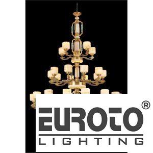 Đèn Chùm Đồng Chao Đá Bạch Ngọc Khảm Xà Cừ Euroto Ø1600 x H2380+LED SMD