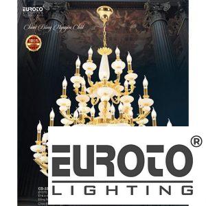 Đèn chùm nến đồng Ø1070*H1200+500 - E14*42 + LED đồng nguyên chất - xi vàng