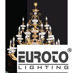 Đèn chùm nến đồng Ø1020*H1100+500 - E14*24 đồng nguyên chất - xi vàng