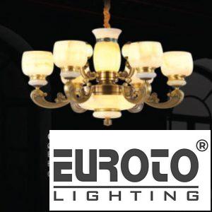 Đèn chùm đồng Ø700*H400+500 - E27*6+LED đồng nguyên chất