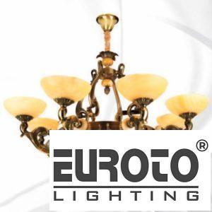 Đèn chùm đồng Ø1020*H700+500 - E27*11 đồng nguyên chất - chao đá