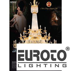 Đèn chùm pha lê Ø1530*H2300+500 - E14*34 đồng nguyên chất