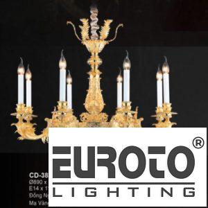 Đèn chùm pha lê Ø890*H790+500 - E14*11 đồng nguyên chất