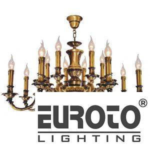 Đèn Chùm Đồng Nến Ø750 x H750