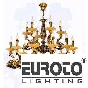 Đèn Chùm Đồng Nến Ø900 x H1000