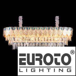 Đèn chùm pha lê K9, nhôm khảm xà cừ - L930*W300*H300 - E14*16