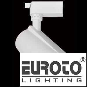 Đèn chiếu điểm thanh ray Ø90*L135*H190-COB 25W, Ánh sáng trắng & vàng, vỏ trắng