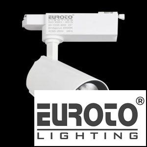 Đèn Chiếu Điểm Thanh Ray Ø75*L115*H170-COB 20W, Ánh sáng trắng & vàng, vỏ trắng