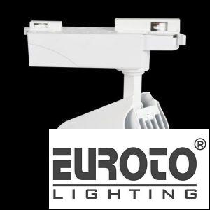 Đèn Chiếu Điểm Thanh Ray Ø90*L135*H200-COB 30W, Ánh sáng trắng & vàng, vỏ trắng