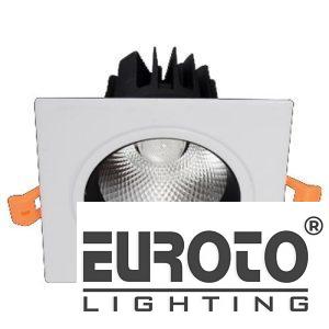 Đèn âm trần vuông chiếu điểm Ø92*H80 - COB 7W, Khoét Lỗ Ø75