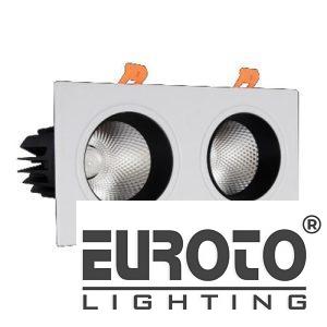 Đèn âm trần vuông chiếu điểm Ø120*H100 - COB 14W, Khoét Lỗ Ø90