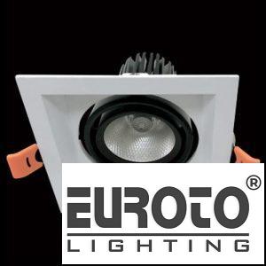 Đèn âm trần vuông chiếu điểm Ø112*H90 - COB 9W, Khoét Lỗ Ø95