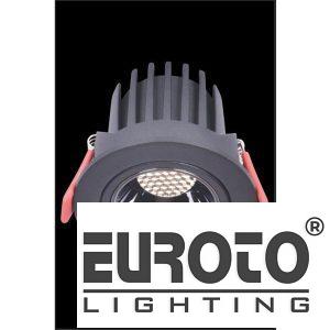 Đèn âm trần tròn Ø85 x H66 vỏ đen