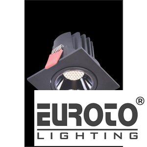 Đèn âm trần vuông 85 x H66 vỏ đen