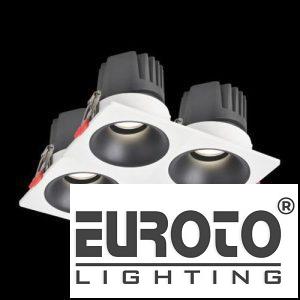 Đèn âm trần vuông Ø216*H83 - COB 20W*4 - Khoét lỗ Ø200 -ánh sáng trắng/ vàng/ trung tính