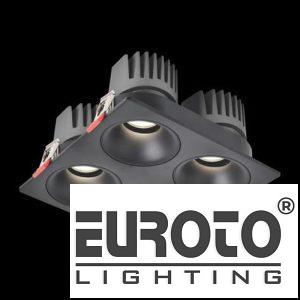 Đèn âm trần vuông Ø168*H89 - COB 12W*4 - Khoét lỗ Ø160 - ánh sáng trắng/ vàng/ trung tính