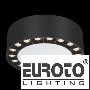 Đèn Lon ốp nổi Ø160 x H69- 4000K + 6000K - 30W Osram 45° vỏ đen