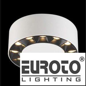 Đèn Lon ốp nổi Ø112 x H60- 3 màu - 12W Osram 45° vỏ trắng