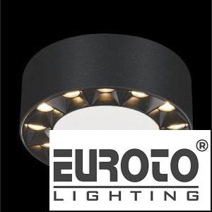 Đèn Lon ốp nổi Ø112 x H60- 3 màu - 12W Osram 45° vỏ đen