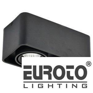 Đèn Lon Vuông Đôi L195*W100*H100 , COB 12W*2 - Vỏ Đen