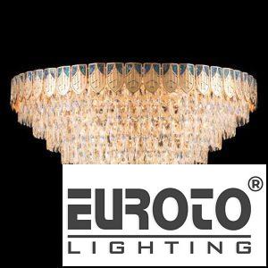 Đèn mâm pha lê K9, nhôm khảm xà cừ - Ø800*H390 - E14*20