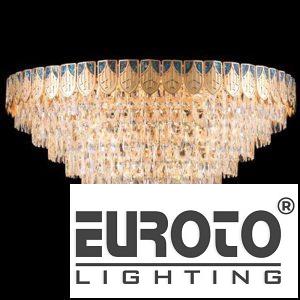 Đèn mâm pha lê K9, nhôm khảm xà cừ - Ø1000*H580 - E14*28