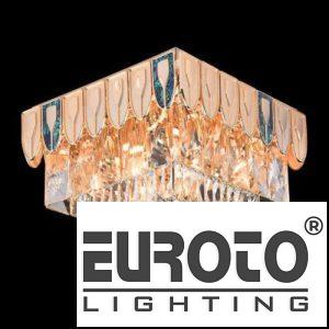 Đèn mâm pha lê K9, nhôm khảm xà cừ - Ø600*H430 - E14*16