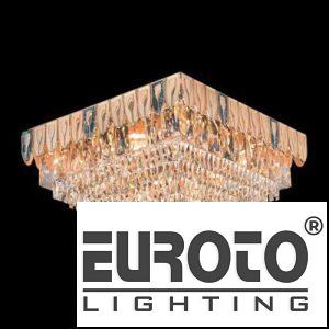 Đèn mâm pha lê K9, nhôm khảm xà cừ - Ø800*H470 - E14*20