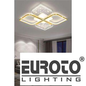 Đèn mâm led trang trí 50W*2 vỏ vàng