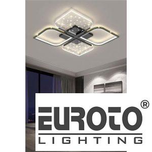 Đèn mâm led trang trí 50W*2 vỏ đen