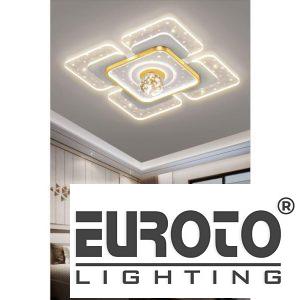 Đèn mâm led trang trí 48W*2 vỏ vàng