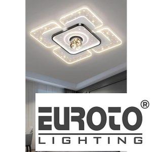 Đèn mâm led trang trí 48W*2 vỏ đen