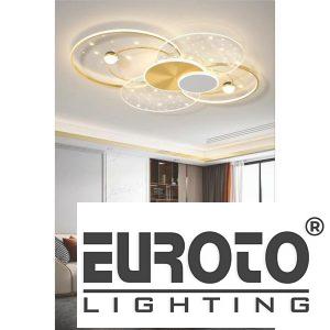 Đèn mâm led trang trí 120W vỏ vàng