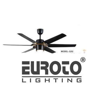 Quạt trần đèn Euroto 6 cánh nhựa ABS MODEL-Q02