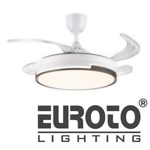 Quạt trần đèn cánh xếp Euroto MODEL-Q44